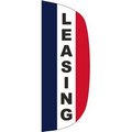 "LEASING" 3' x 8' Stationary Message Flutter Flag